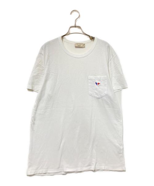 maison kitsune（メゾンキツネ）maison kitsune (メゾンキツネ) ポケットTシャツ ホワイト サイズ:Lの古着・服飾アイテム