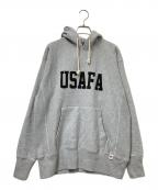 HOUSTONヒューストン）の古着「U.S.コットン USAFA プリント フーディー」｜グレー