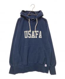 HOUSTON（ヒューストン）の古着「U.S.コットン USAFA プリント フーディー」｜ネイビー