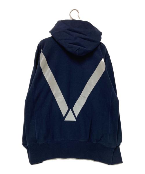 HOUSTON（ヒューストン）HOUSTON (ヒューストン) U.S.コットン USAFA プリント フーディー ネイビー サイズ:Mの古着・服飾アイテム