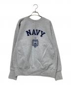 NAVAL ACADEMY GIFT SHOPナバル・アカデミー・ギフト・ショップ）の古着「リバースウィーブ型スウェット」｜グレー