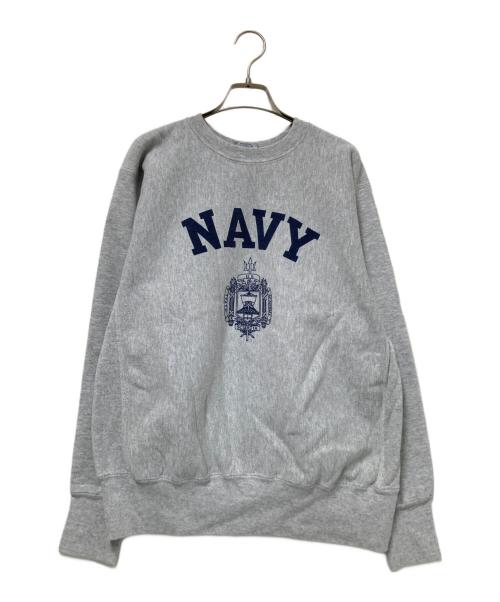 NAVAL ACADEMY GIFT SHOP（ナバル・アカデミー・ギフト・ショップ）NAVAL ACADEMY GIFT SHOP (ナバル・アカデミー・ギフト・ショップ) リバースウィーブ型スウェット グレー サイズ:Mの古着・服飾アイテム