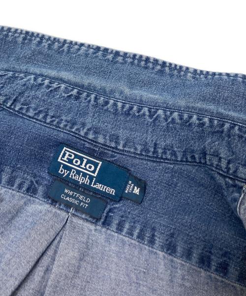 POLO RALPH LAUREN（ポロ・ラルフローレン）POLO RALPH LAUREN (ポロ・ラルフローレン) ダブルポケットデニムシャツ インディゴ サイズ:Mの古着・服飾アイテム