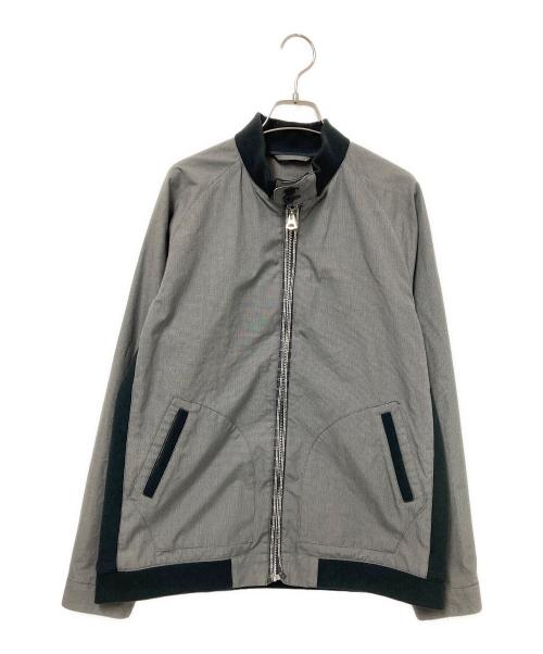 BURBERRY BLACK LABEL（バーバリーブラックレーベル）BURBERRY BLACK LABEL (バーバリーブラックレーベル) ジップアップジャケット グレー×ブラック サイズ:Lの古着・服飾アイテム