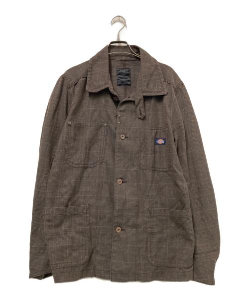Dickies（ディッキーズ）Dickies (ディッキーズ) Adam et Rope (アダム エ ロペ) チェックカバーオール ブラウン サイズ:42の古着・服飾アイテム