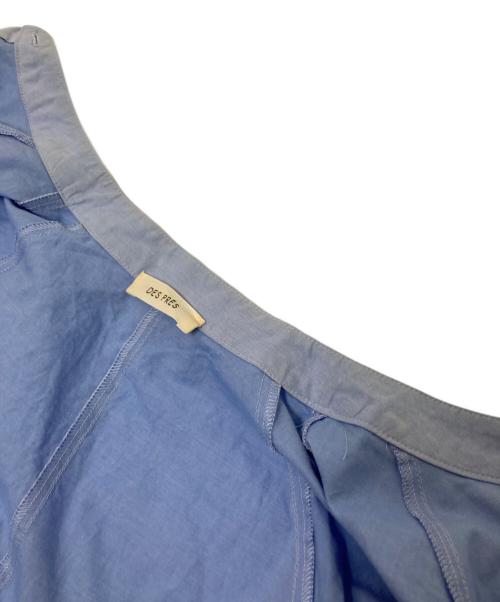 DES PRES（デ プレ）DES PRES (デ プレ) スビンコットンツイル ラグランフィットウエストブラウス ブルー サイズ:FREEの古着・服飾アイテム