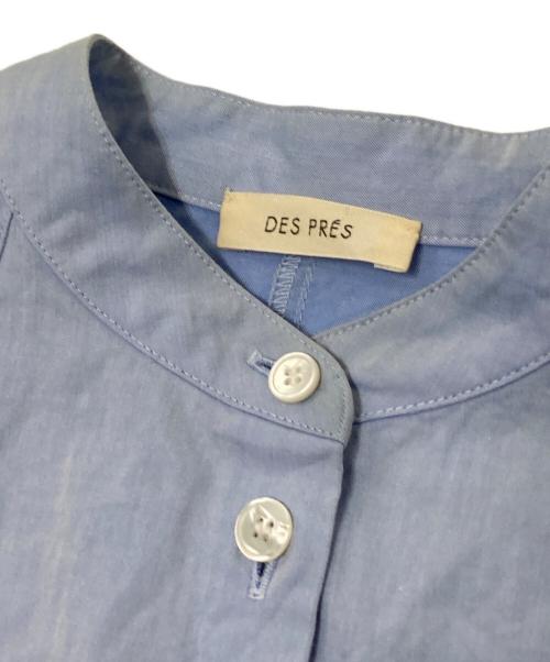 DES PRES（デ プレ）DES PRES (デ プレ) スビンコットンツイル ラグランフィットウエストブラウス ブルー サイズ:FREEの古着・服飾アイテム