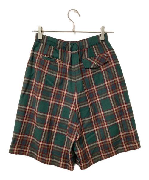 Burberry's（バーバリーズ）Burberry's (バーバリーズ) チェックハーフパンツ グリーン×レッド サイズ:160Aの古着・服飾アイテム