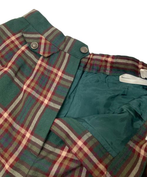 Burberry's（バーバリーズ）Burberry's (バーバリーズ) チェックハーフパンツ グリーン×レッド サイズ:160Aの古着・服飾アイテム