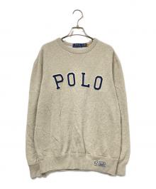 POLO RALPH LAUREN（ポロ・ラルフローレン）の古着「クルーネックスウェット」｜ベージュ