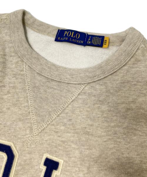 POLO RALPH LAUREN（ポロ・ラルフローレン）POLO RALPH LAUREN (ポロ・ラルフローレン) クルーネックスウェット ベージュ サイズ:Sの古着・服飾アイテム