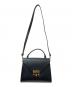 中古・古着 CAMELIA ROMA (カメリアローマ) LEATHER HANDBAG ブラック サイズ:下記参照：12000円