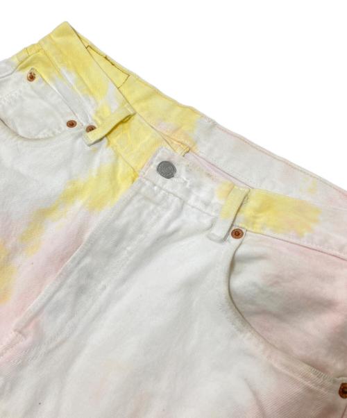 LEVI'S（リーバイス）LEVI'S (リーバイス) タイダイストレートパンツ イエロー×ホワイト サイズ:W32×L34の古着・服飾アイテム