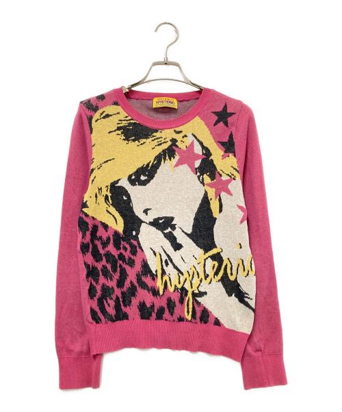 Hysteric Glamour（ヒステリックグラマー）Hysteric Glamour (ヒステリックグラマー) NEW WAVEジャカードショート丈プルオーバー ピンク サイズ:FREEの古着・服飾アイテム