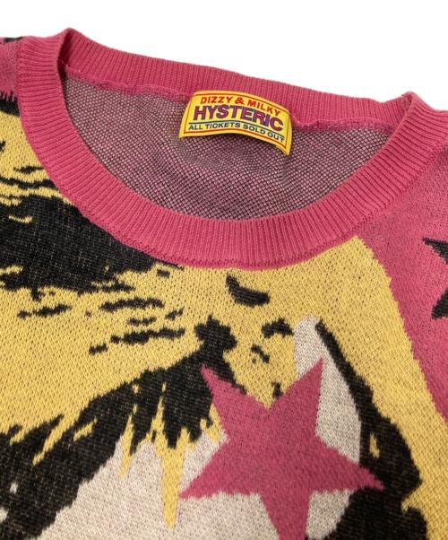 Hysteric Glamour（ヒステリックグラマー）Hysteric Glamour (ヒステリックグラマー) NEW WAVEジャカードショート丈プルオーバー ピンク サイズ:FREEの古着・服飾アイテム