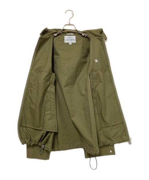 A.P.C.（アーペーセー）A.P.C. (アーペーセー) LACOSTE (ラコステ) Hooded Cotton Gabardine Jacket オリーブ サイズ:XSの古着・服飾アイテム