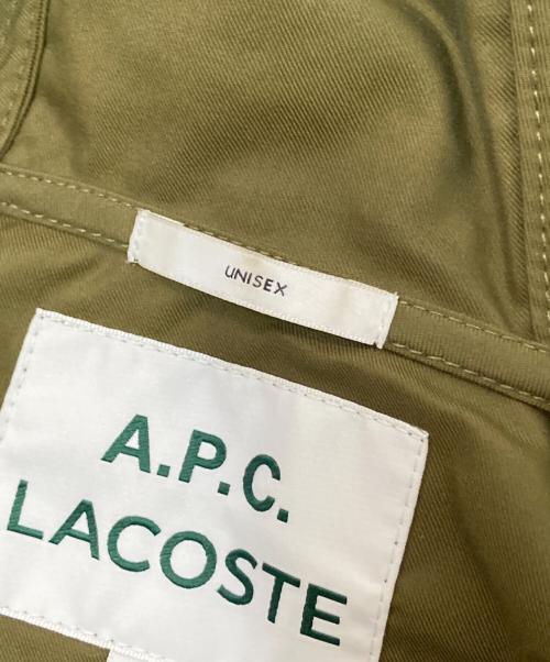 A.P.C.（アーペーセー）A.P.C. (アーペーセー) LACOSTE (ラコステ) Hooded Cotton Gabardine Jacket オリーブ サイズ:XSの古着・服飾アイテム