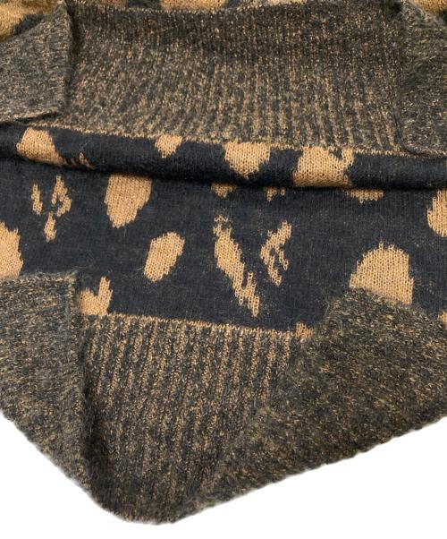 Vivienne Westwood RED LABEL（ヴィヴィアンウエストウッドレッドレーベル）Vivienne Westwood RED LABEL (ヴィヴィアンウエストウッドレッドレーベル) 総柄ニット ブラック×ブラウン サイズ:00の古着・服飾アイテム