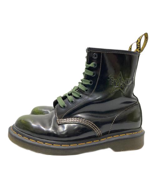 Dr.Martens（ドクターマーチン）Dr.Martens (ドクターマーチン) 8ホールブーツ グリーン×ブラック サイズ:UK4の古着・服飾アイテム