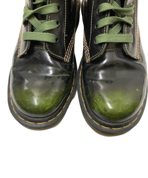 Dr.Martens（ドクターマーチン）Dr.Martens (ドクターマーチン) 8ホールブーツ グリーン×ブラック サイズ:UK4の古着・服飾アイテム