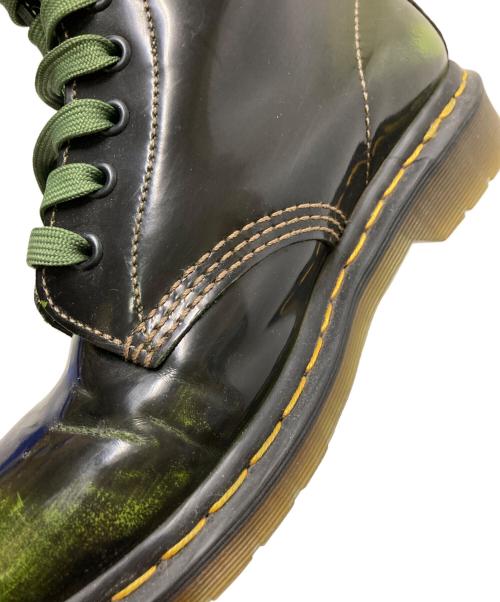 Dr.Martens（ドクターマーチン）Dr.Martens (ドクターマーチン) 8ホールブーツ グリーン×ブラック サイズ:UK4の古着・服飾アイテム