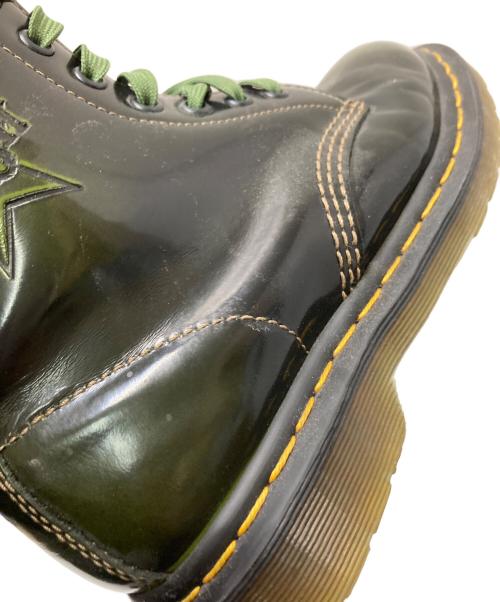 Dr.Martens（ドクターマーチン）Dr.Martens (ドクターマーチン) 8ホールブーツ グリーン×ブラック サイズ:UK4の古着・服飾アイテム