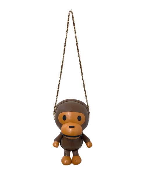 BAPE BY A BATHING APE（ベイプバイアベイシングエイプ）BAPE BY A BATHING APE (ベイプバイアベイシングエイプ) BABY MILO MINI SHOULDER BAG/ベイビーミロミニショルダーバッグ ベージュ サイズ:下記参照の古着・服飾アイテム