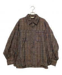 jieda（ジエダ）の古着「CHECK OVER SHIRT」｜ブラック