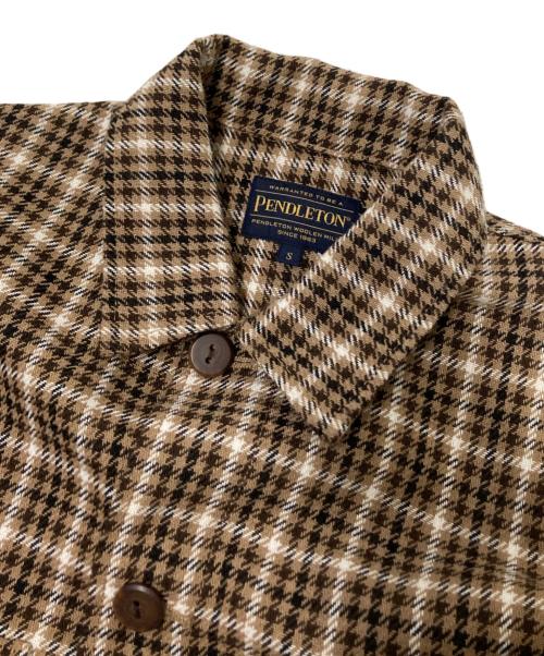 PENDLETON（ペンドルトン）PENDLETON (ペンドルトン) チェックジャケット ベージュ×ブラウン サイズ:Sの古着・服飾アイテム