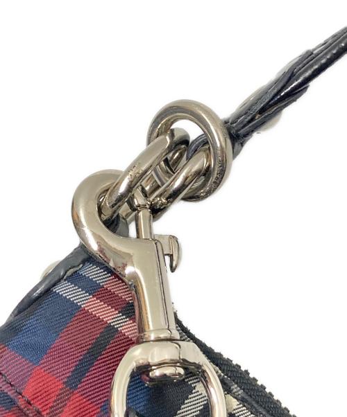 COACH（コーチ）COACH (コーチ) POPPY チェック 2way ショルダーバッグ レッド×ネイビー サイズ:下記参照の古着・服飾アイテム