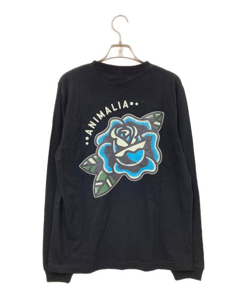 ANIMALIA（アニマリア）ANIMALIA (アニマリア) L/S Tee - ROSE ブラック サイズ:S 未使用品の古着・服飾アイテム