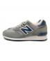 NEW BALANCE (ニューバランス) ローカットスニーカー グレー×ネイビー サイズ:US:7 1/2D：8000円