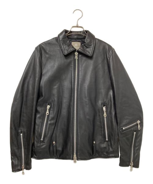 nano&co（ナノアンドコー）nano&co (ナノアンドコー) シープレザーシングルジャケット ブラック サイズ:Mの古着・服飾アイテム