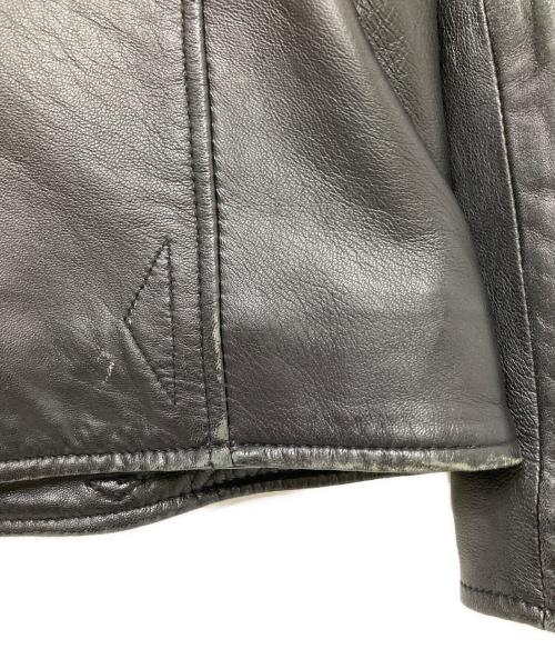 nano&co（ナノアンドコー）nano&co (ナノアンドコー) シープレザーシングルジャケット ブラック サイズ:Mの古着・服飾アイテム