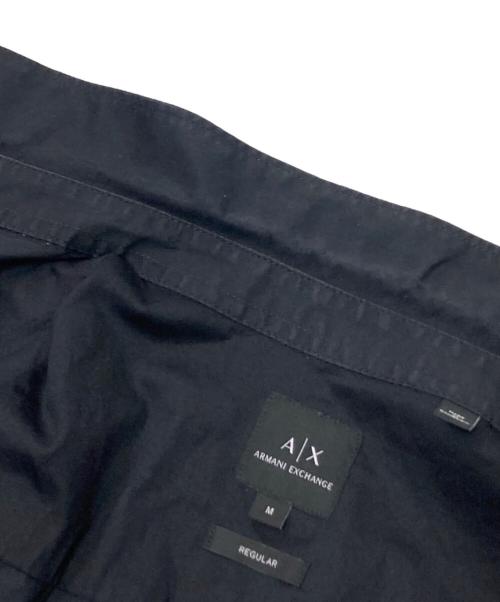 ARMANI EXCHANGE（アルマーニ エクスチェンジ）ARMANI EXCHANGE (アルマーニ エクスチェンジ) ラインデザインシャツ ブラック×ホワイト サイズ:Mの古着・服飾アイテム