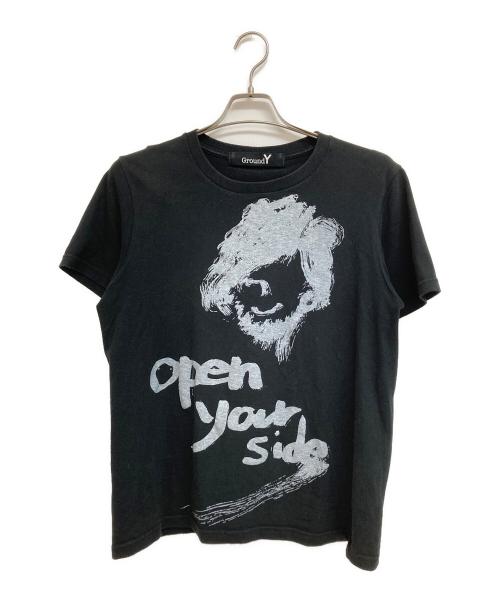 GROUND Y（グラウンドワイ）GROUND Y (グラウンドワイ) 手書きデッサン画プリントT ブラック サイズ:3の古着・服飾アイテム