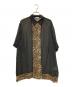 DRIES VAN NOTEN（ドリスヴァンノッテン）の古着「切替ストライプシャツ」｜ベージュ×ブラック