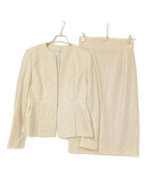 ANAYI（アナイ）ANAYI (アナイ) ウールツイルジャージペプラムセットアップ ベージュ サイズ:36の古着・服飾アイテム