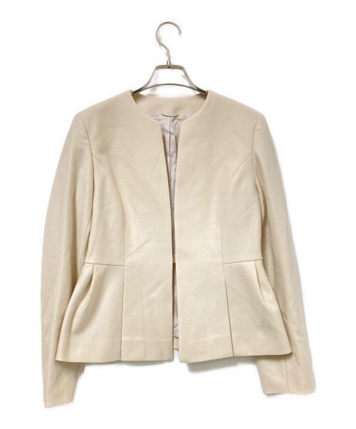 ANAYI（アナイ）ANAYI (アナイ) ウールツイルジャージペプラムセットアップ ベージュ サイズ:36の古着・服飾アイテム