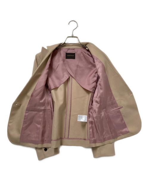 TOMORROW LAND collection（トゥモローランドコレクション）TOMORROW LAND collection (トゥモローランドコレクション) ウールストレッチオックス ピークドラペル3セットアップ ベージュ サイズ:34の古着・服飾アイテム