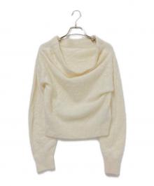 Snidel（スナイデル）の古着「HQLフォックスカシミヤドレーププルオーバー」｜ベージュ
