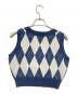 MISTREASS (ミストレアス) ノースリーブニット ホワイト×ネイビー サイズ:FREE 未使用品：4000円