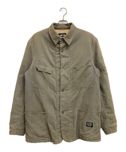 stussy（ステューシー）stussy (ステューシー) コーデュロイカバーオール ベージュ サイズ:XLの古着・服飾アイテム