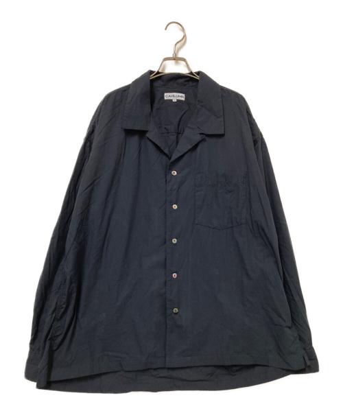 CAHLUMN（カウラム）CAHLUMN (カウラム) Magazine Pocket Broadcloth Open Collar Shirt ブラック サイズ:XLの古着・服飾アイテム