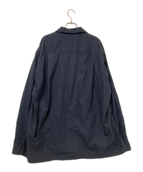 CAHLUMN（カウラム）CAHLUMN (カウラム) Magazine Pocket Broadcloth Open Collar Shirt ブラック サイズ:XLの古着・服飾アイテム