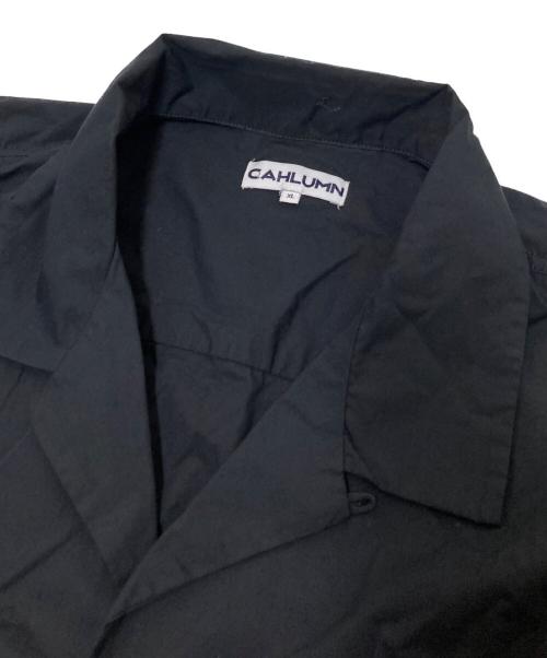 CAHLUMN（カウラム）CAHLUMN (カウラム) Magazine Pocket Broadcloth Open Collar Shirt ブラック サイズ:XLの古着・服飾アイテム