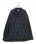 CAHLUMN（カウラム）の古着「Magazine Pocket Broadcloth Open Collar Shirt」｜ブラック