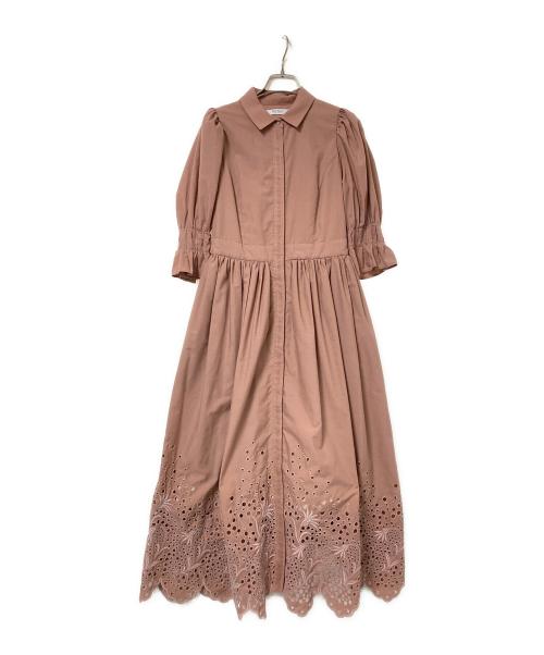 HER LIP TO（ハーリップトゥ）HER LIP TO (ハーリップトゥ) Back Lace Midi Shirt Dress ピンク サイズ:Mの古着・服飾アイテム
