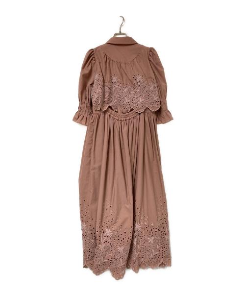 HER LIP TO（ハーリップトゥ）HER LIP TO (ハーリップトゥ) Back Lace Midi Shirt Dress ピンク サイズ:Mの古着・服飾アイテム