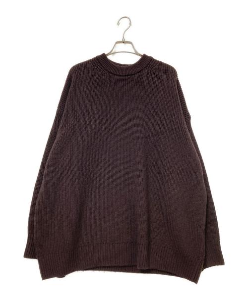 THE DAY（ザデイ）THE DAY (ザデイ) メリノウール クルーネック ニット ブラウン サイズ:1の古着・服飾アイテム